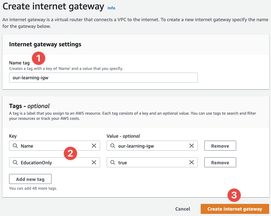 Create Internet Gateway
